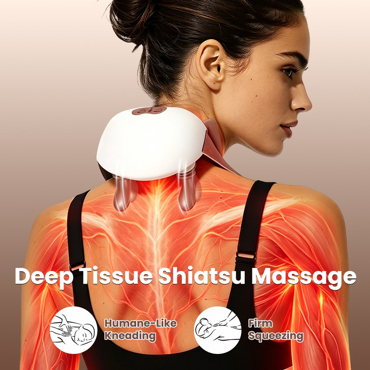 NeckEase Pro four-node Shiatsu neck massage design