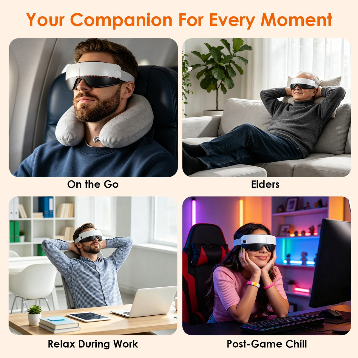 EyeEase Pro eye massager for home and travel