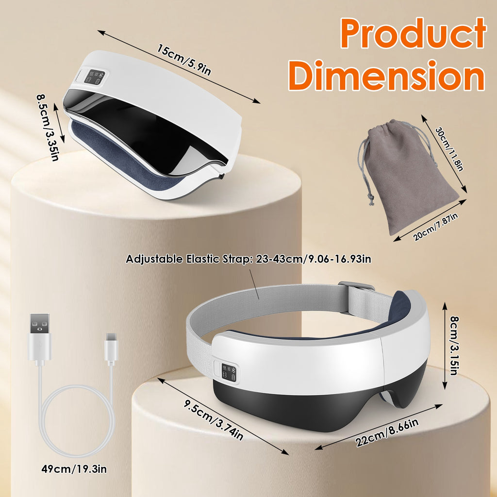 EyeEase Pro foldable eye massager dimensions