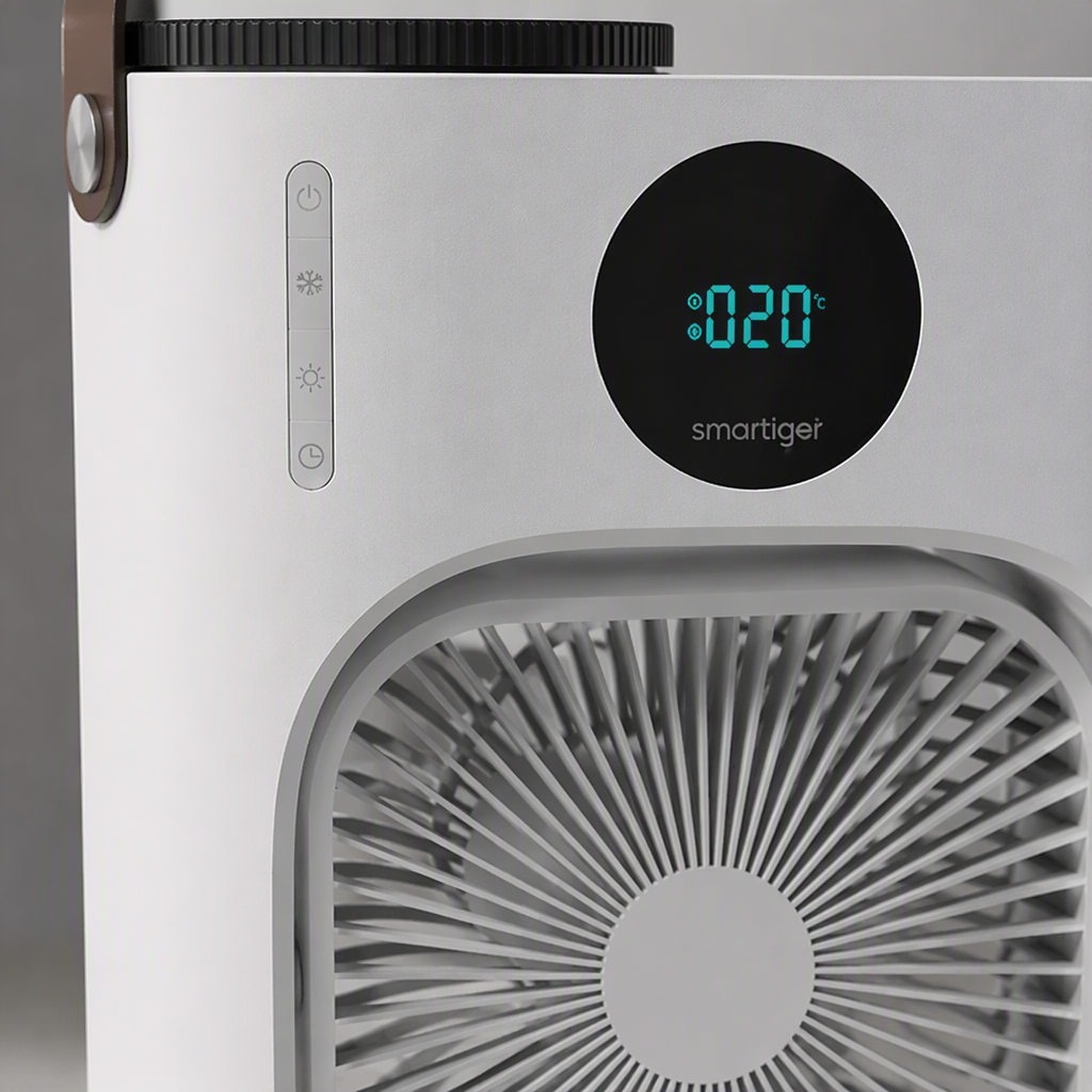 Elm Echo MiniCool personal air cooler size and usage information