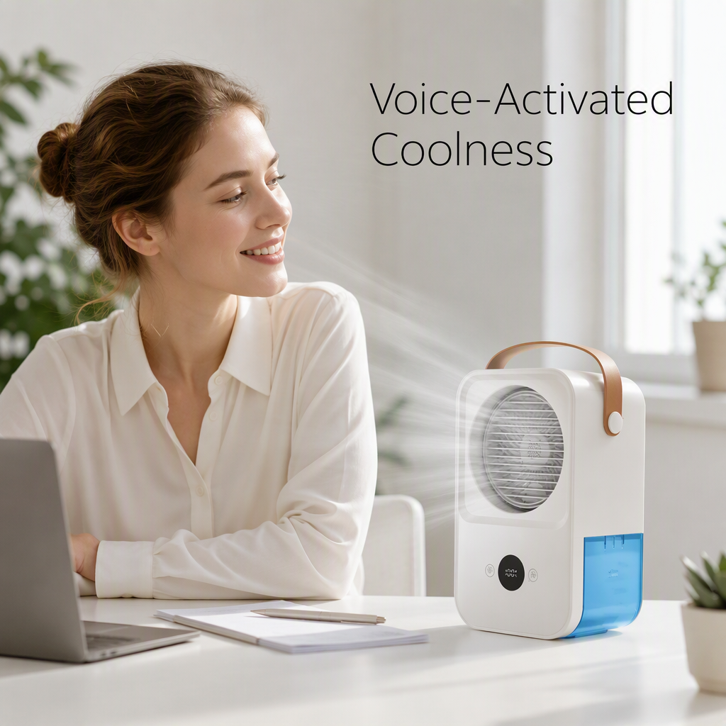 Elm Echo VoiceBreeze smart desktop fan feature overview