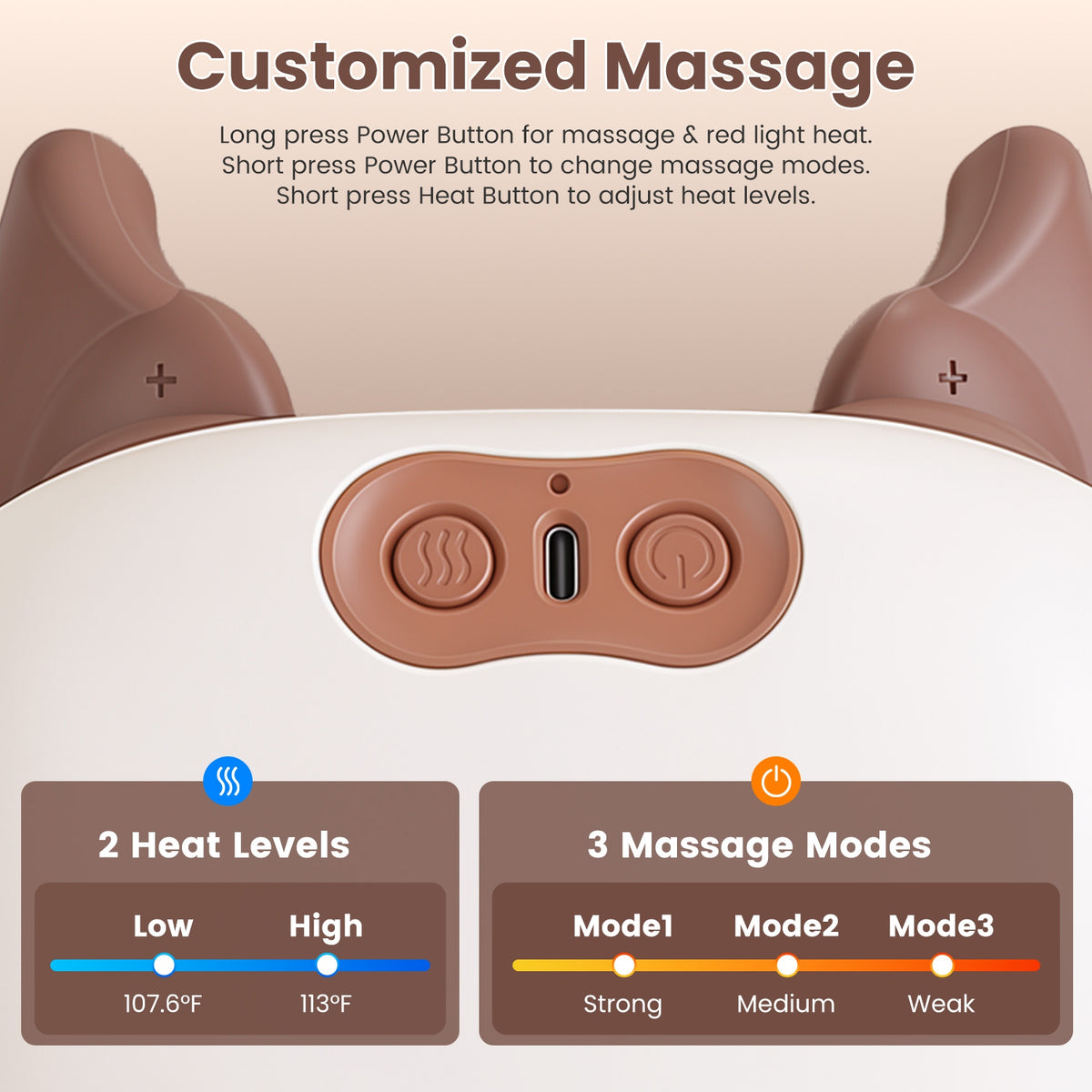 NeckEase Pro neck massager with adjustable massage settings