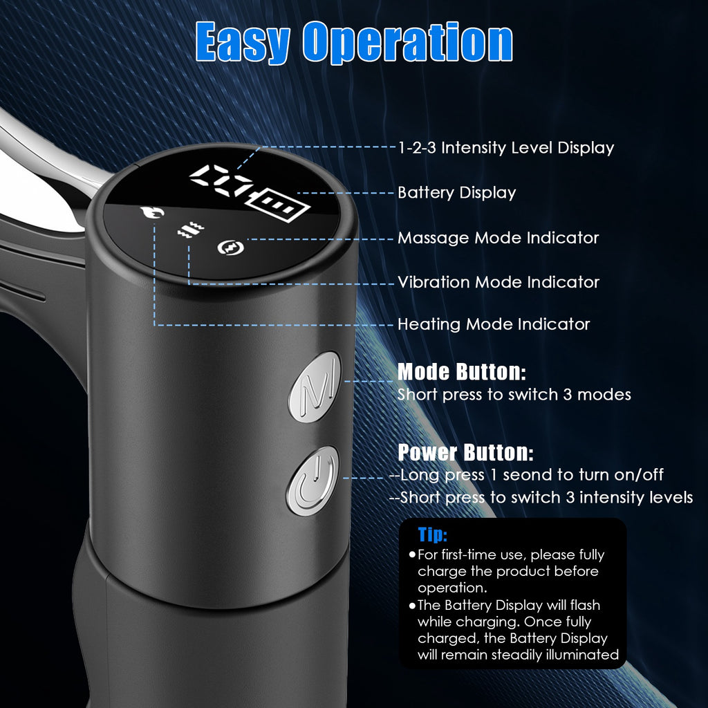 ThermaPulse portable muscle massager feature overview