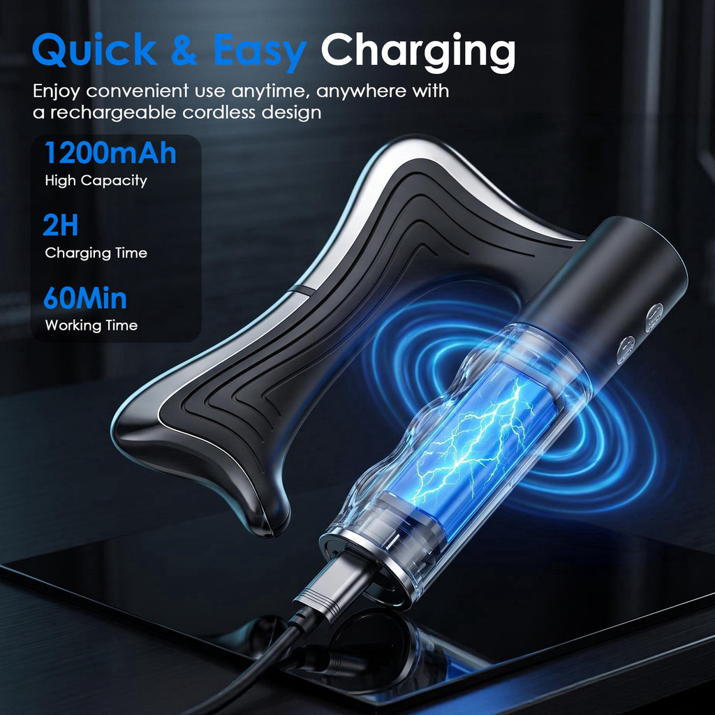 ThermaPulse muscle massager with USB Type-C charging